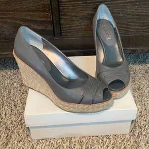 Leather wedge sandal